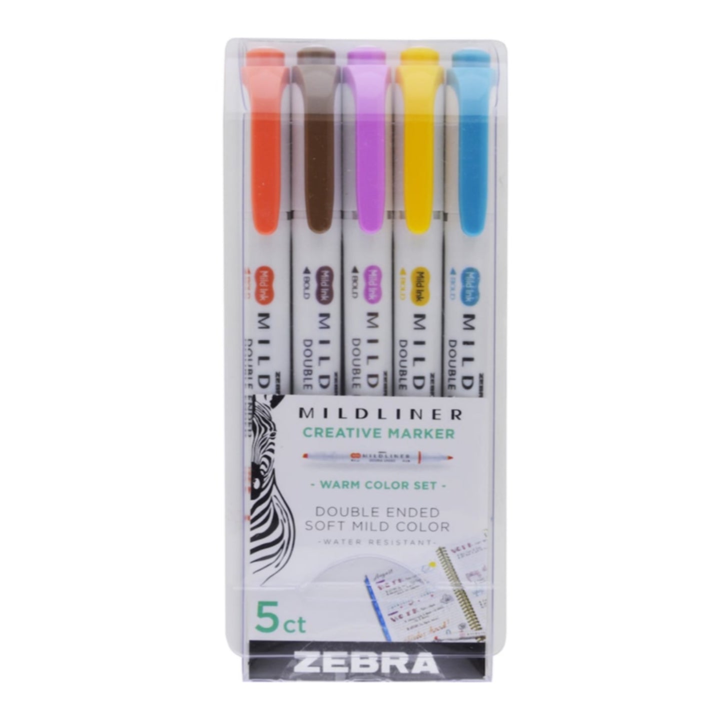Zebra Mildliner Highlighters - Set of 5 - Warm Color by Zebra - K. A. Artist Shop