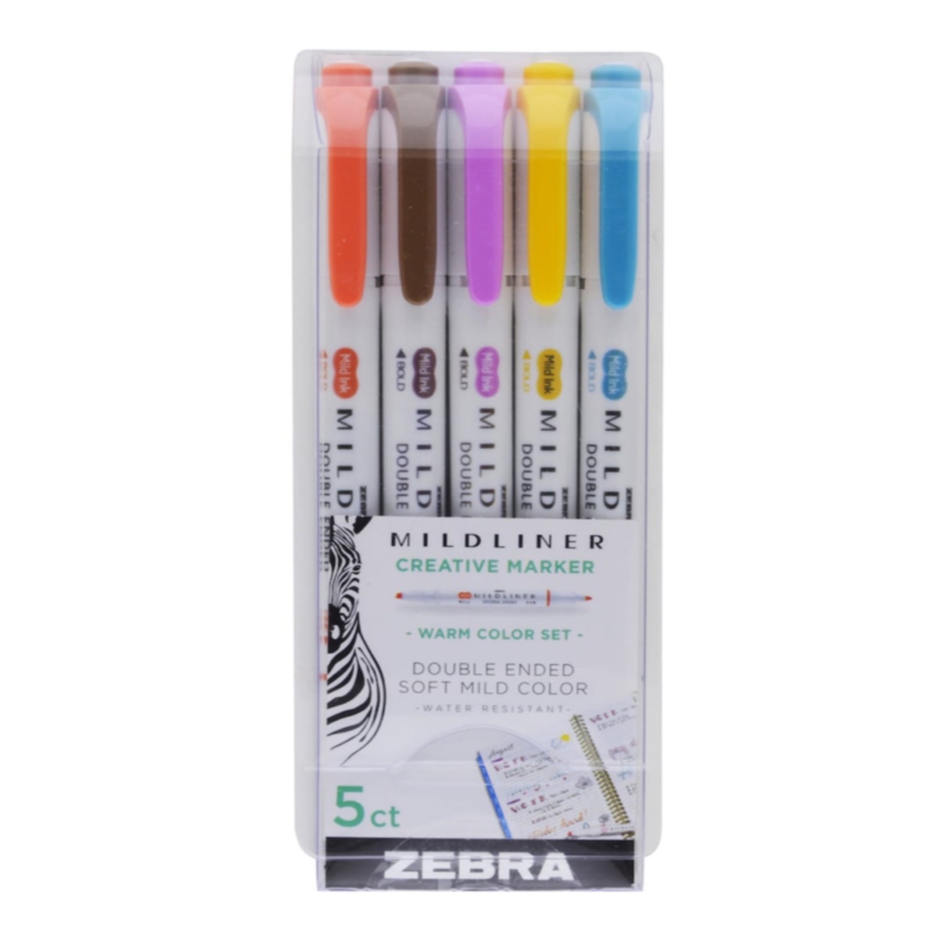 Zebra Highlighter Mildliner 5 Color Set – Yoseka Stationery
