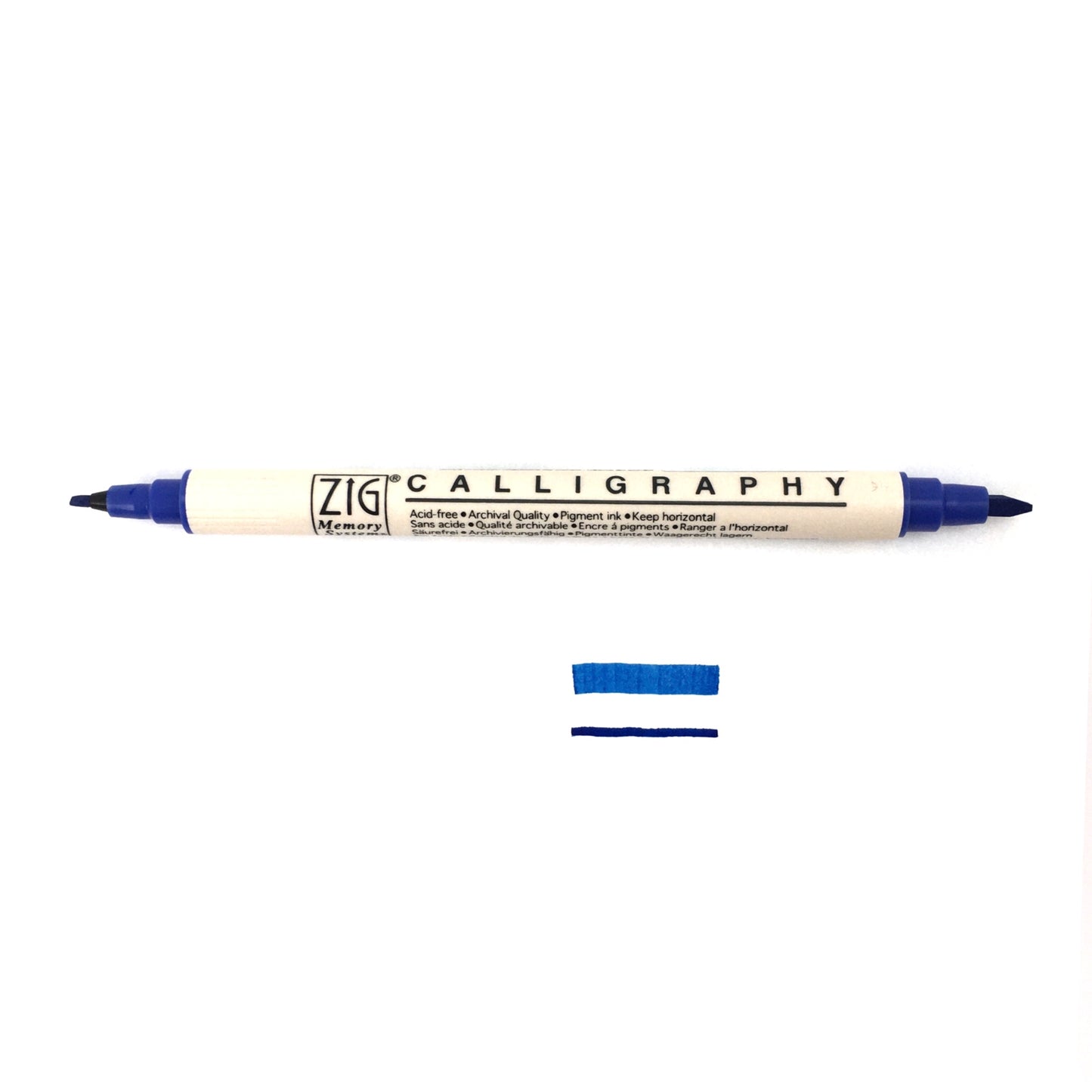 Kuretake Zig Calligraphy Double-Sided Markers - Matte - 030 - Pure Blue by Kuretake - K. A. Artist Shop