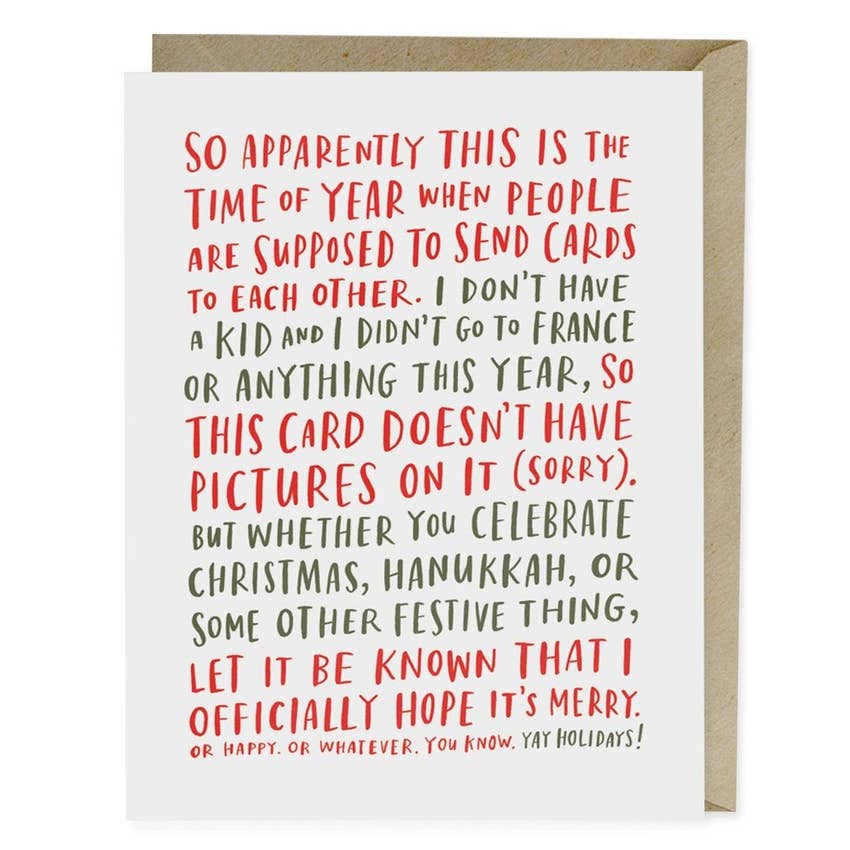 “Awkward Holiday Card” by Emily McDowell - by Emily McDowell - K. A. Artist Shop