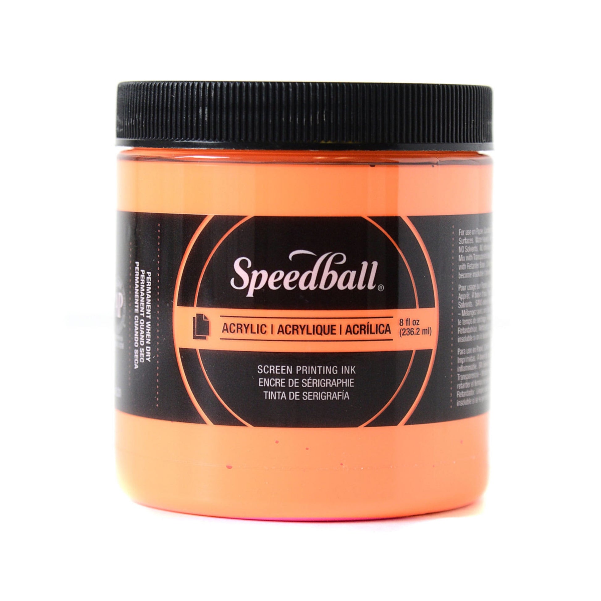 Speedball Acrylic Screen Printing Ink - 8 oz. - Fluorescent Orange by Speedball - K. A. Artist Shop