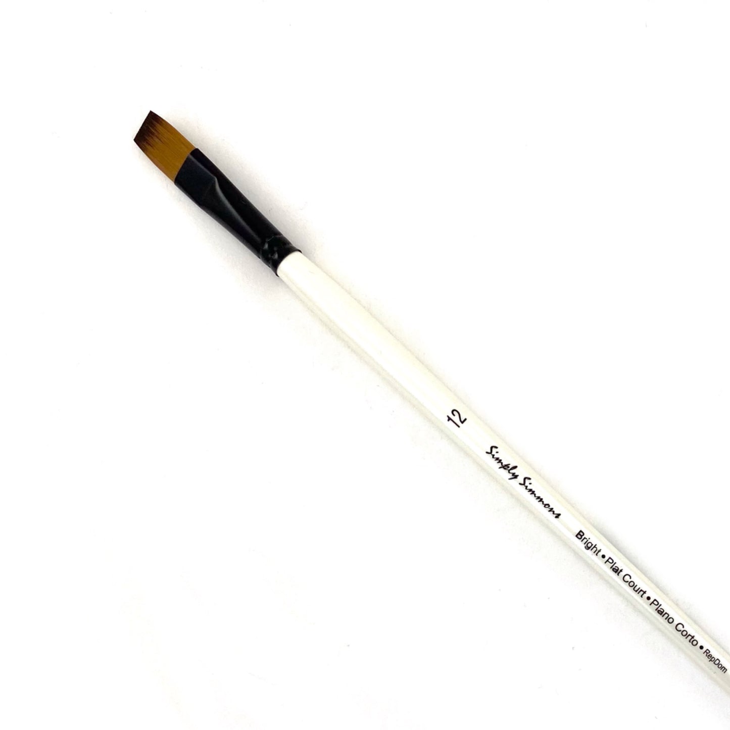 Simply Simmons All-Media Brush - Long Handle - Bright (Synthetic Bristle) / #12 by Robert Simmons - K. A. Artist Shop