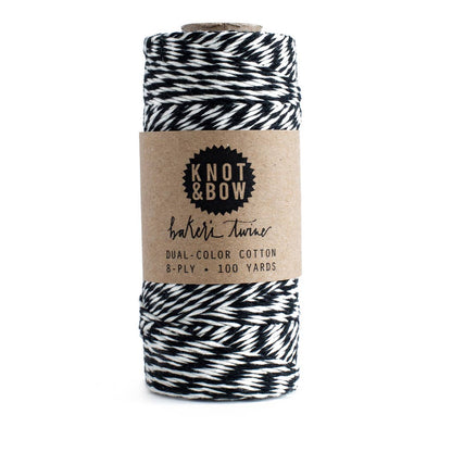 Cotton Twine by Knot & Bow - Baker’s Black + White by Knot & Bow - K. A. Artist Shop