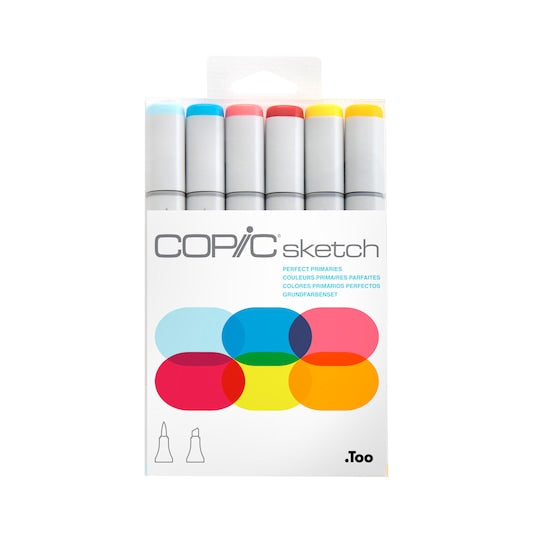 Copic Sketch Markers - Set of 6 - Perfect Primaries by Copic - K. A. Artist Shop
