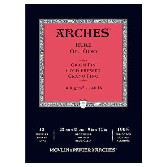 Arches Oil Paper Pads - 12 sheets - 9 x 12 inches by Arches - K. A. Artist Shop