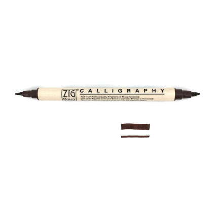 Kuretake Zig Calligraphy Double-Sided Markers - Matte - 062 - Chocolate by Kuretake - K. A. Artist Shop