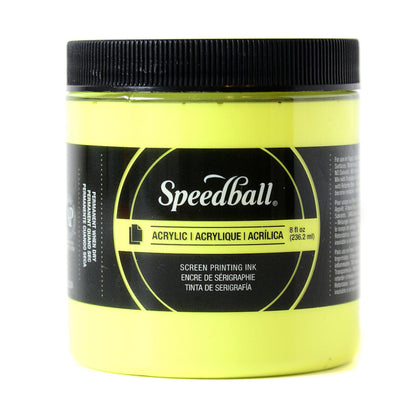 Speedball Acrylic Screen Printing Ink - 8 oz. - Fluorescent Yellow by Speedball - K. A. Artist Shop