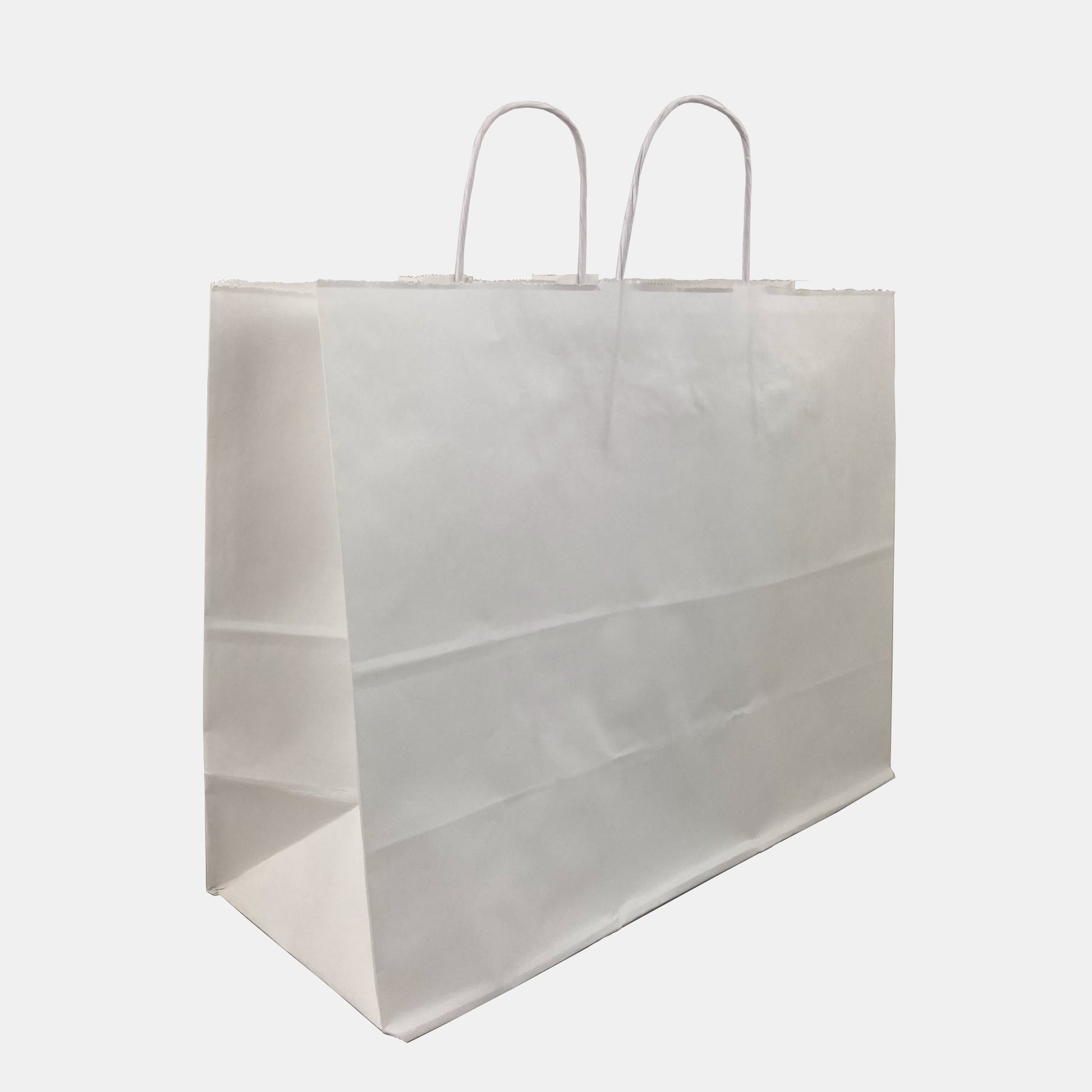 White Shopping Bags - Medium - by ULINE - K. A. Artist Shop