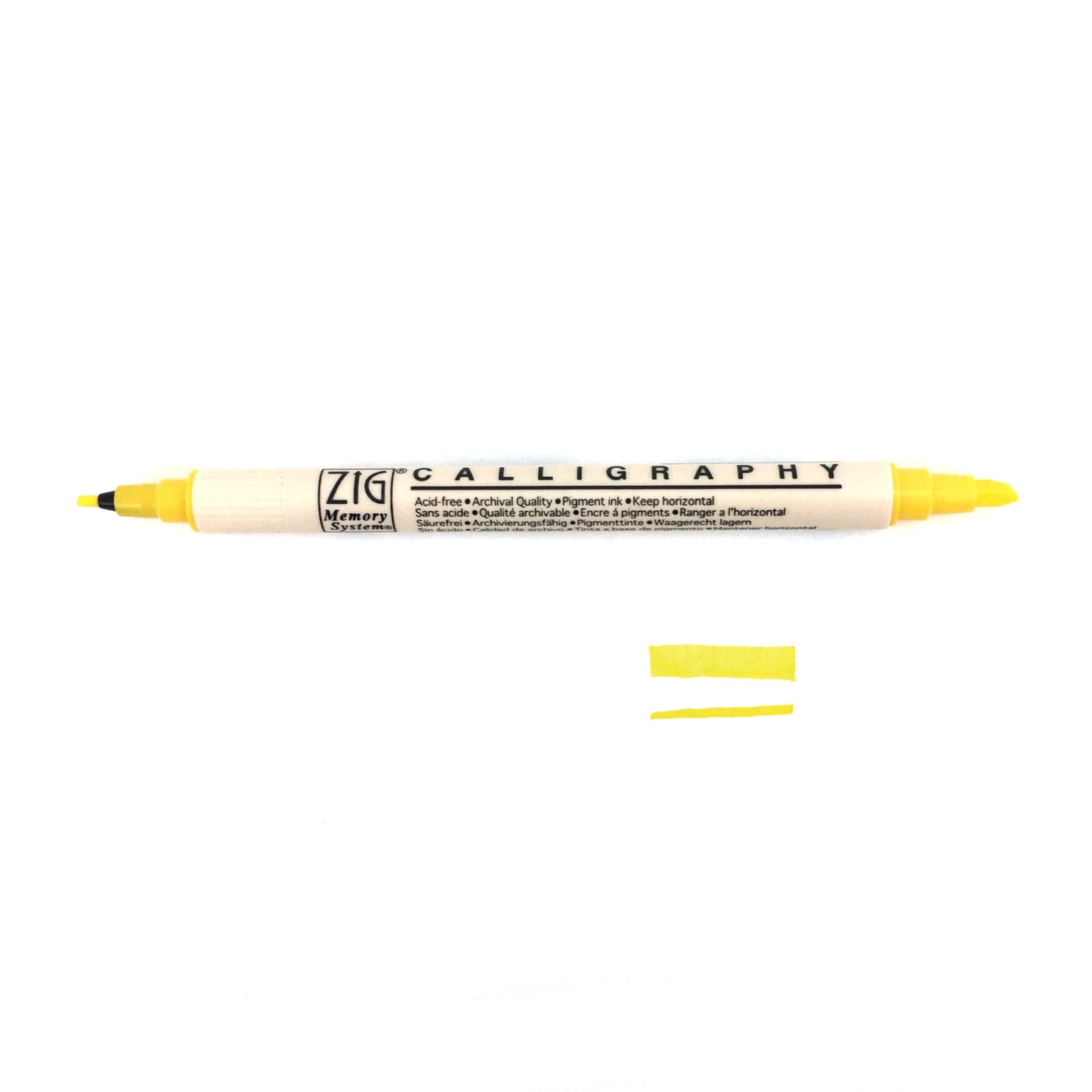 Kuretake Zig Calligraphy Double-Sided Markers - Matte - 050 - Pure Yellow by Kuretake - K. A. Artist Shop
