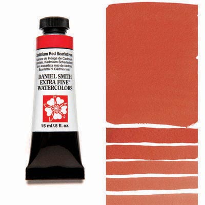 Daniel Smith Extra Fine Watercolors - 15ml / 0.5 fl. oz. - Cadmium Red Scarlet Hue by Daniel Smith - K. A. Artist Shop