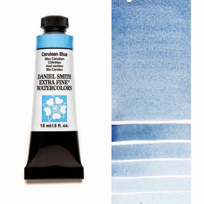 Daniel Smith Extra Fine Watercolors - 15ml / 0.5 fl. oz. - Cerulean Blue by Daniel Smith - K. A. Artist Shop