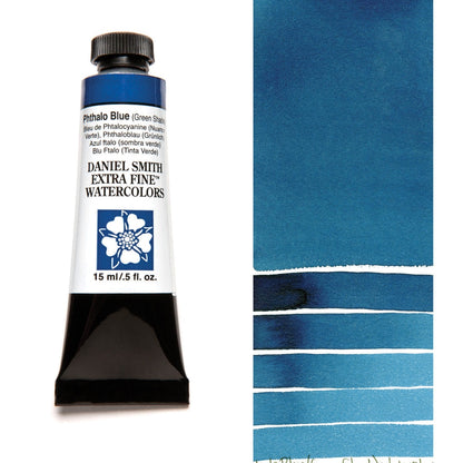 Daniel Smith Extra Fine Watercolors - 15ml / 0.5 fl. oz. - Pthalo Blue (Green Shade) by Daniel Smith - K. A. Artist Shop