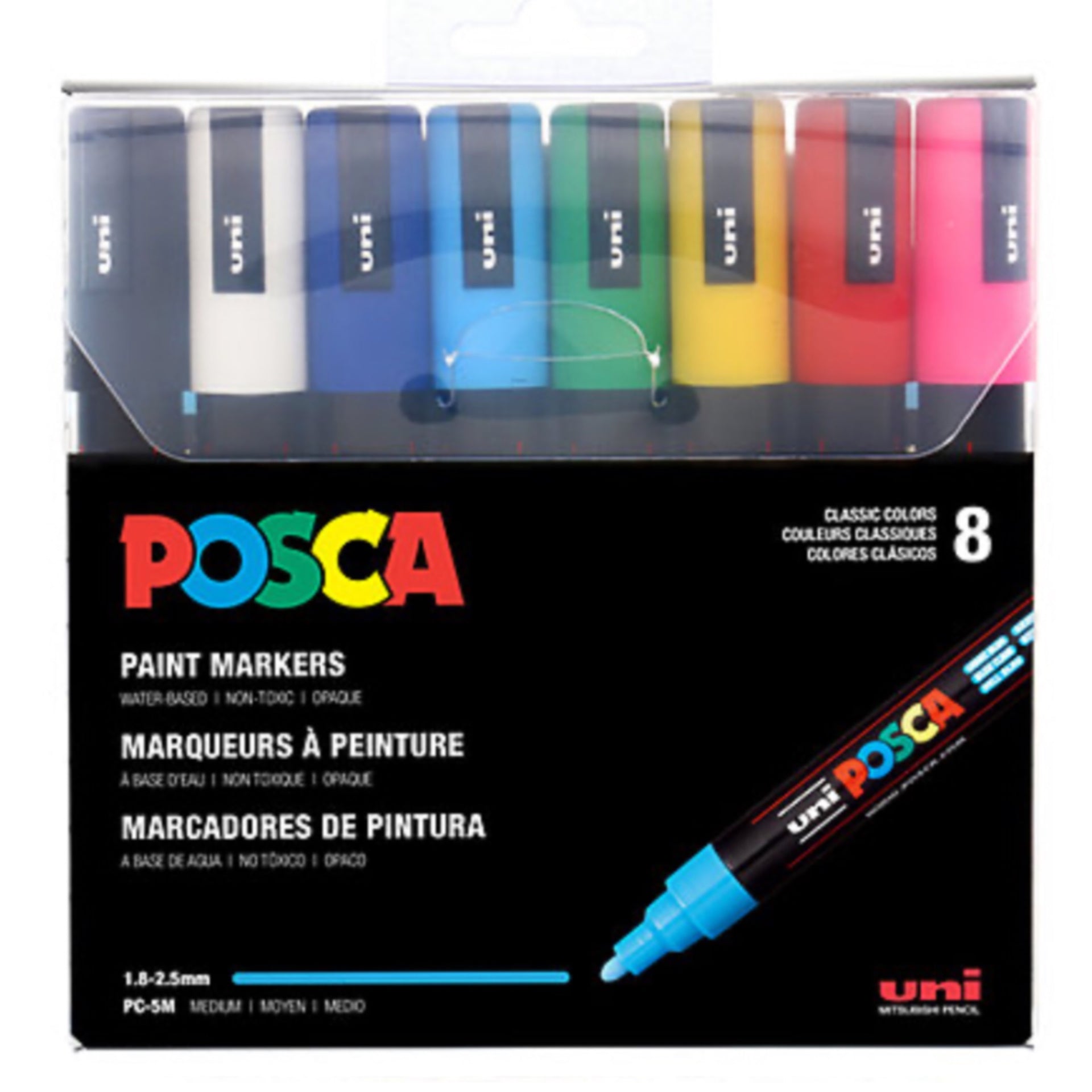 Feutre Posca Coffret Feutre Peinture PC1M 8 Couleurs - Botanique editions