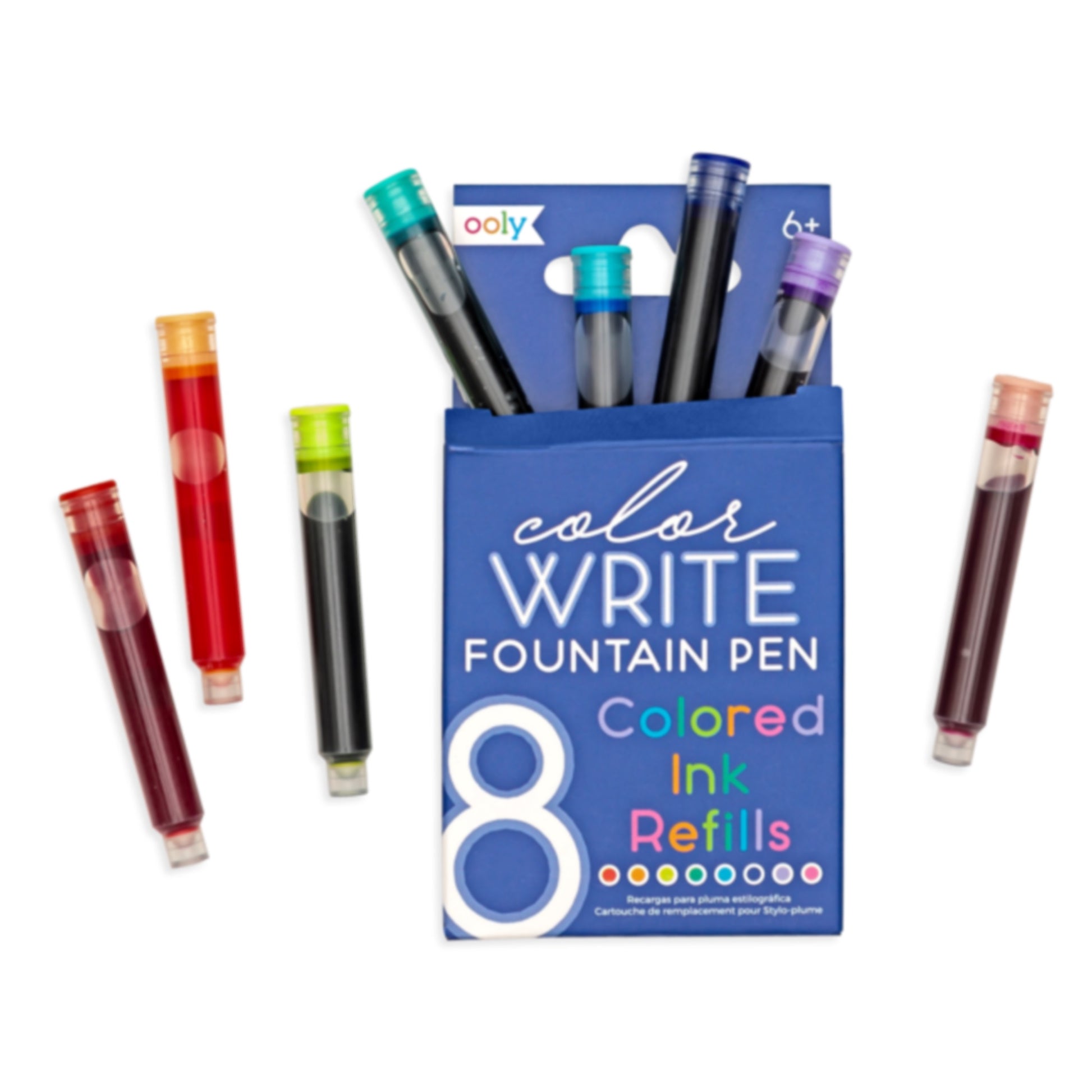 Recharges d'encre colorée pour stylos plume Ooly Color Write