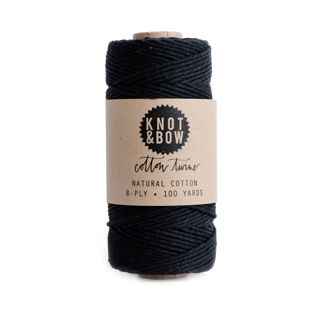 Cotton Twine by Knot & Bow - Black Cotton by Knot & Bow - K. A. Artist Shop