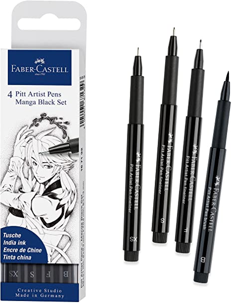 Faber-Castell Artist Pen Sets - Black Ink in Assorted Nibs A. Artist Shop