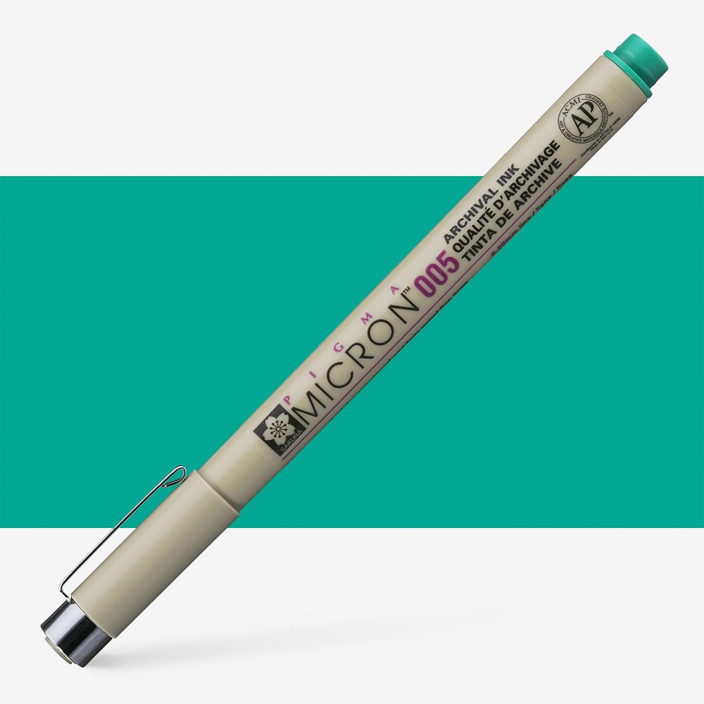 Pigma Micron Individual Pens - Colors - 005 / Green by Sakura - K. A. Artist Shop