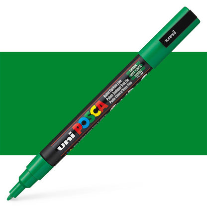 POSCA Acrylic Paint Markers - PC-3M 0.9-1.3mm Bullet Tip - Green by POSCA - K. A. Artist Shop