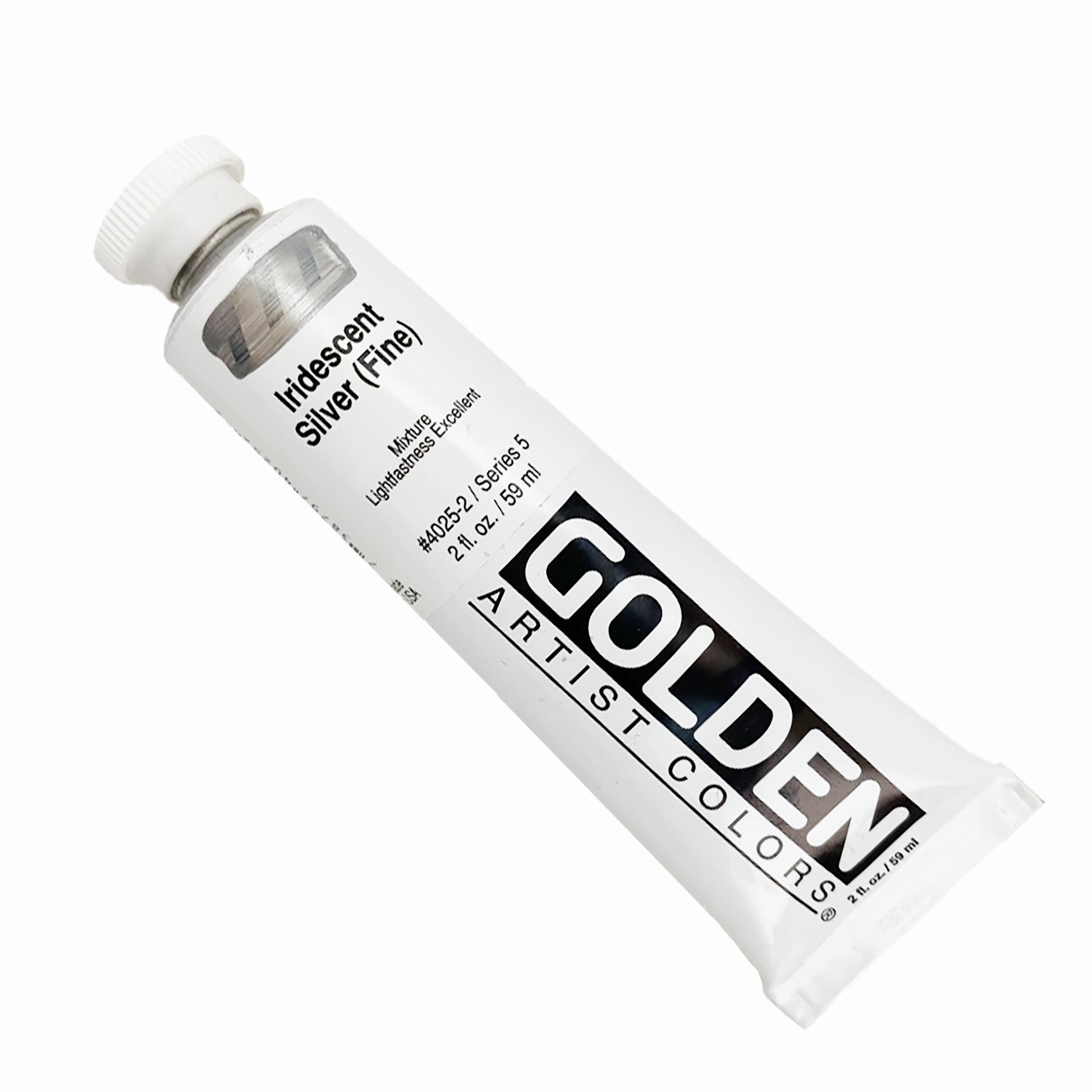 Golden Heavy Body Acrylic - Iridescent Silver (Fine) 2 oz.