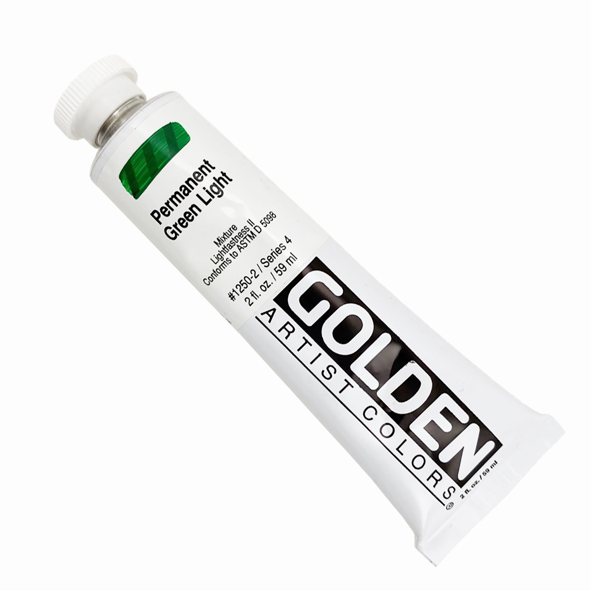 Golden Heavy Body Acrylic - Permanent Green Light 2 oz.