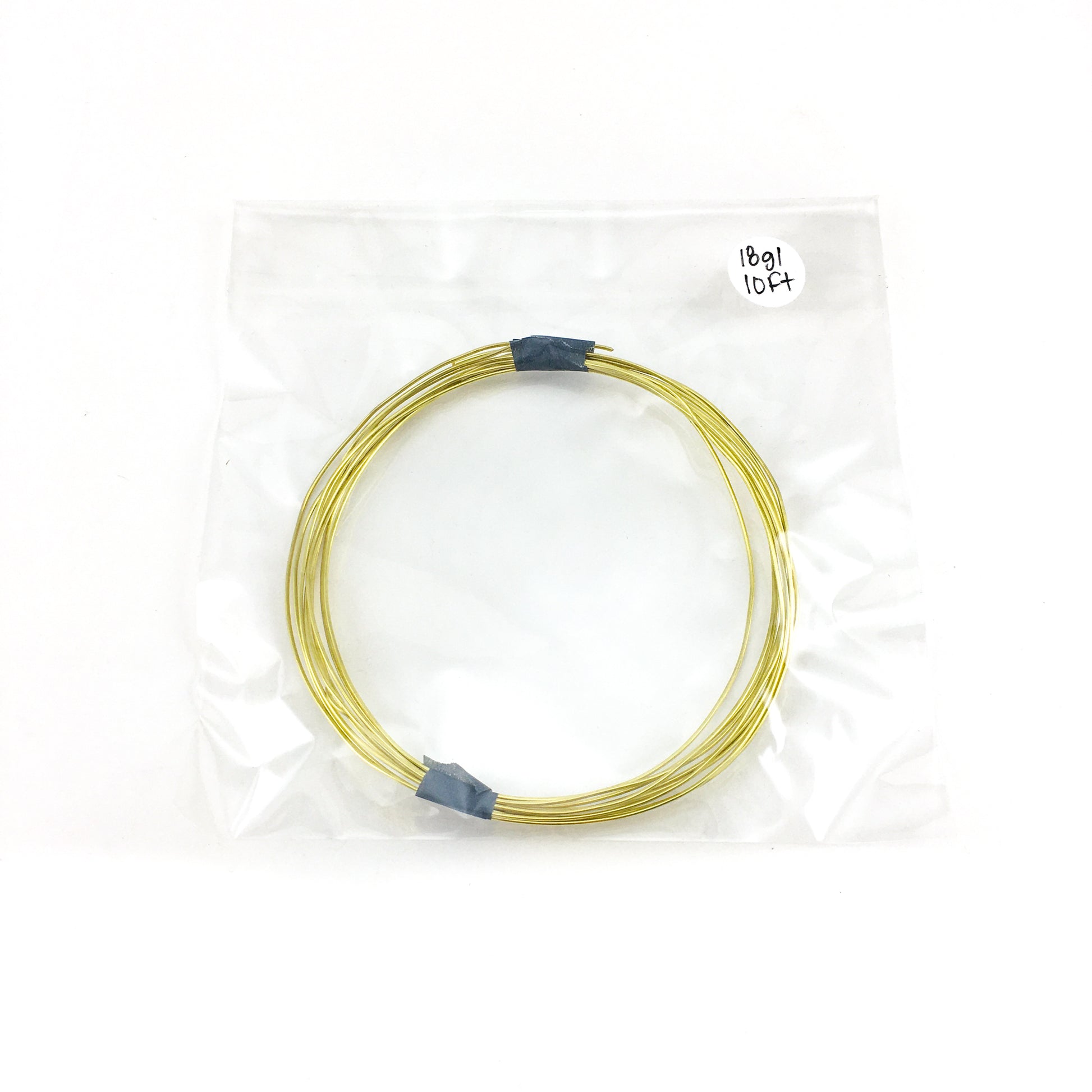 Round Brass Wire - Soft Temper a.k.a. Dead Soft - 10 ft. - 18g by Contenti - K. A. Artist Shop