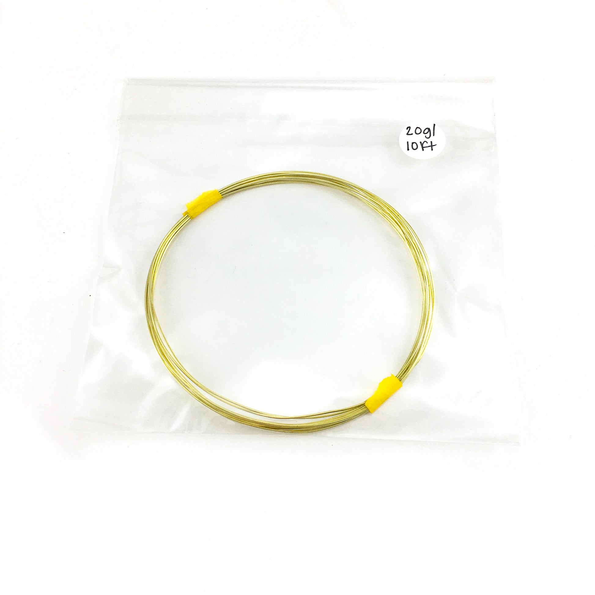 Round Brass Wire - Soft Temper a.k.a. Dead Soft - 10 ft. - 20g by Contenti - K. A. Artist Shop