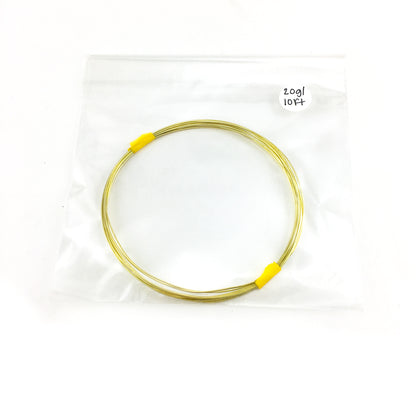 Round Brass Wire - Soft Temper a.k.a. Dead Soft - 10 ft. - 20g by Contenti - K. A. Artist Shop