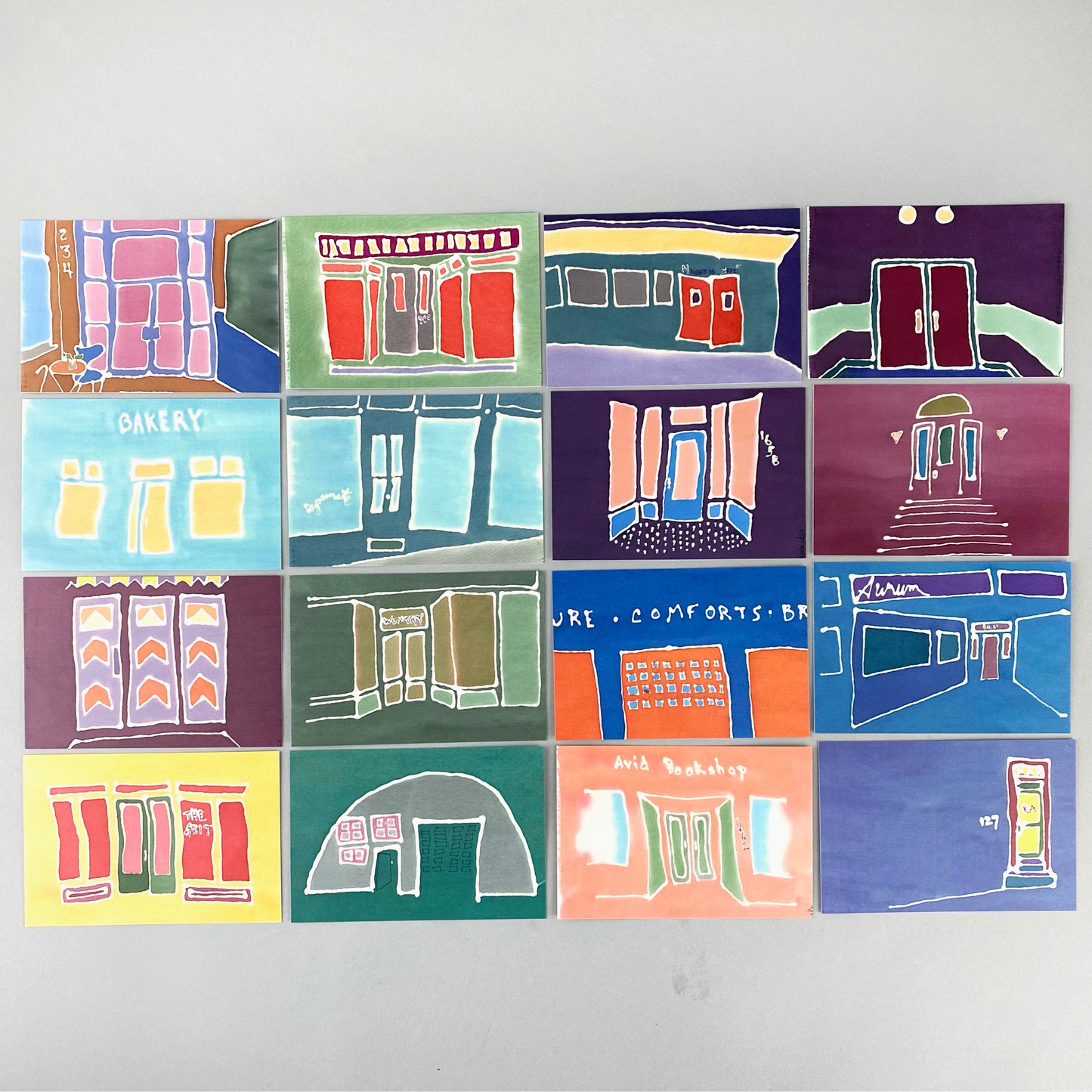 Set de cartes postales "Portes d'Athènes" par René Shoemaker