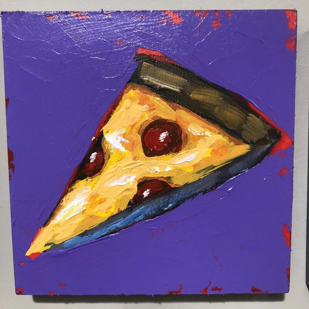 "Hit Singles" Paintings by Will Eskridge - "Purple Pizza" by Will Eskridge - K. A. Artist Shop