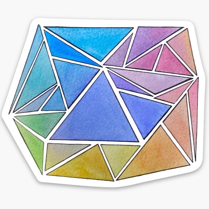 Geometric Color-Wash Sticker by Christina Littleton - by Christina Littleton - K. A. Artist Shop