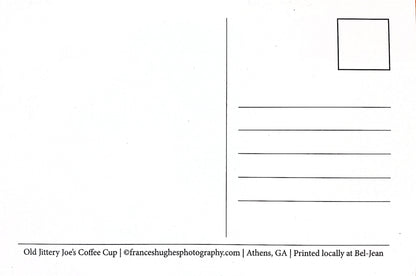 Athens, GA Postcards by Frances Hughes - Old Jittery Joe’s Roaster Coffee Cup - by Frances Hughes - K. A. Artist Shop