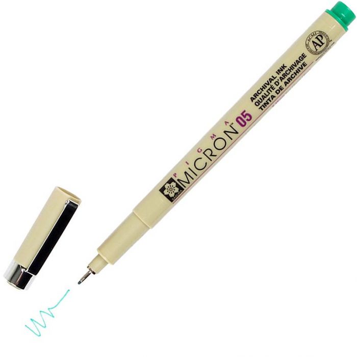 Pigma Micron Individual Pens - Colors - 05 / Green by Sakura - K. A. Artist Shop
