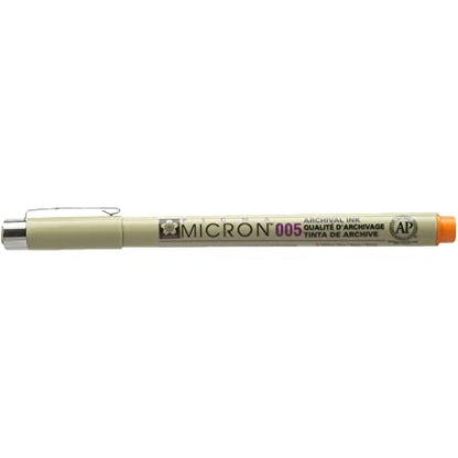 Pigma Micron Individual Pens - Colors - 005 / Orange by Sakura - K. A. Artist Shop