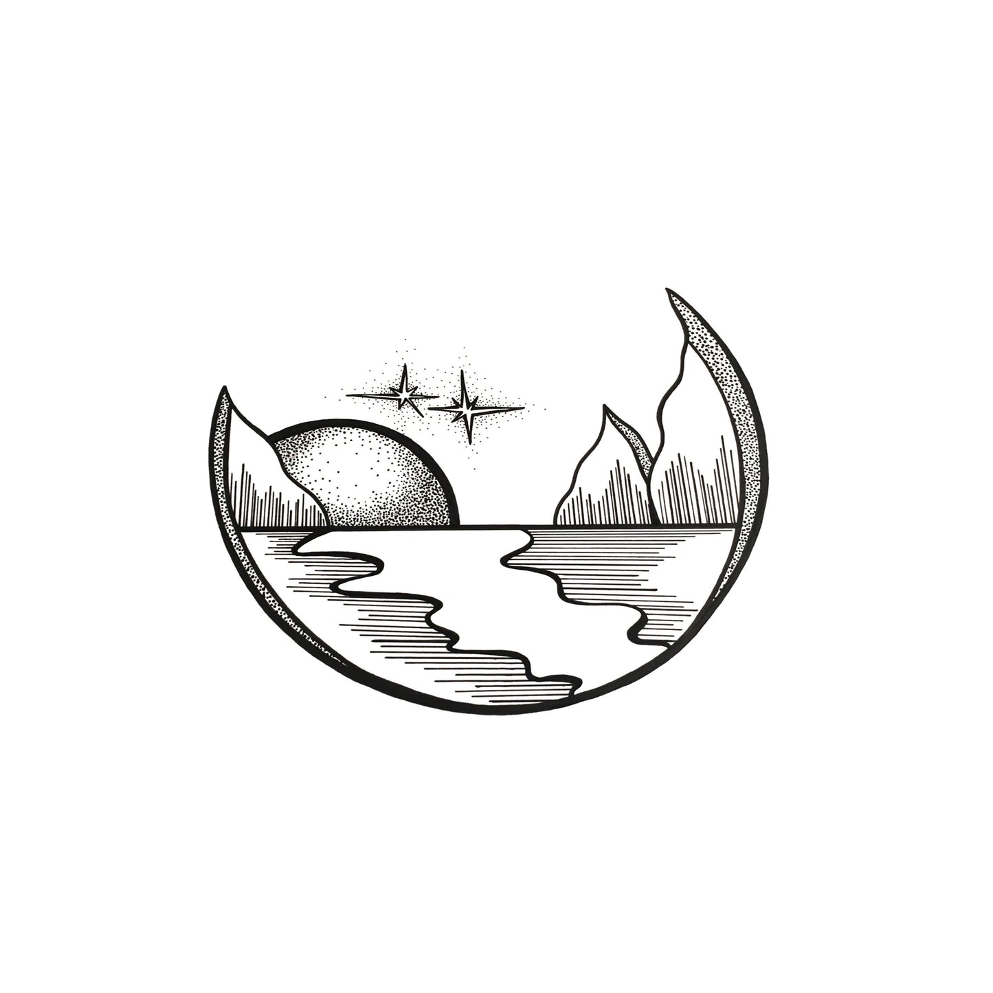 Moonlight Bay Sticker by Christina Littleton - by K. A. Artist Shop - K. A. Artist Shop
