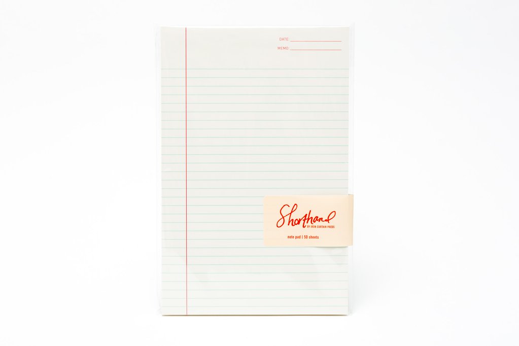 Shorthand Lined Notepad by Iron Curtain Press - by Iron Curtain Press - K. A. Artist Shop