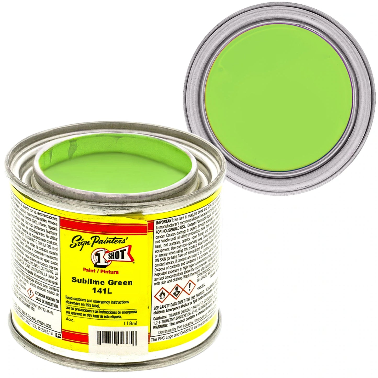 1 Shot Lettering Enamel Paint - 4 oz. - Sublime Green by 1 Shot - K. A. Artist Shop