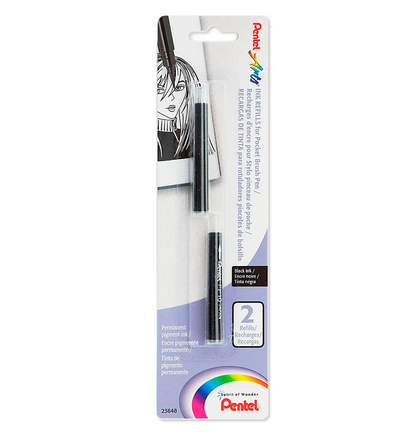 Pentel Pocket Brush Refill Cartridges - FP10 - by Pentel - K. A. Artist Shop