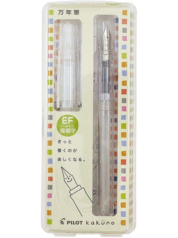 Pilot Kakuno Fountain Pen - Clear Barrel - Extra Fine by Kakuno - K. A. Artist Shop