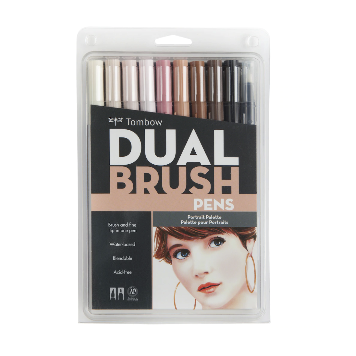 Tombow Dual Brush Pen - Portrait - 10 Color Set
