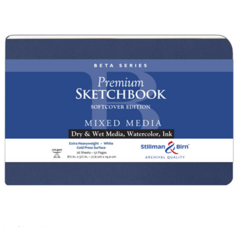 Beta Series Premium Mixed Media Sketchbook - Cold Pressed Surface - 8.5 x 5.5 inches by Stillman & Birn - K. A. Artist Shop