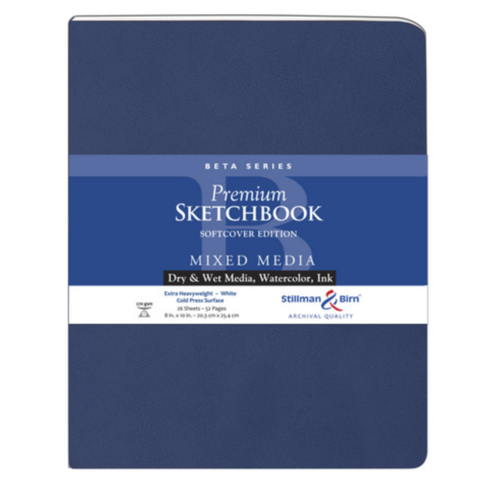 Beta Series Premium Mixed Media Sketchbook - Cold Pressed Surface - 8 x 10 inches by Stillman & Birn - K. A. Artist Shop