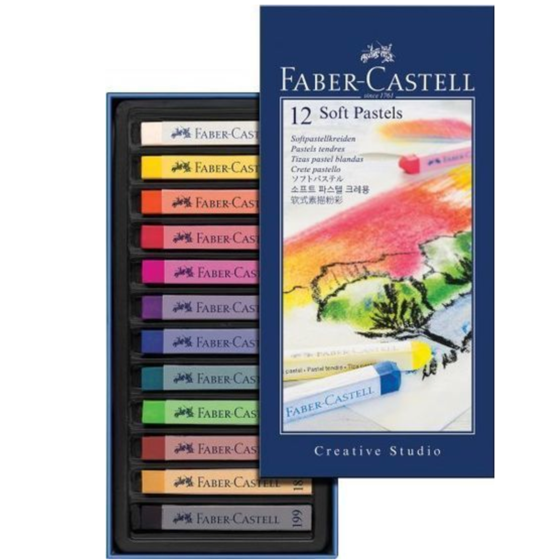 Faber-Castell Creative Studio Full Stick Soft Pastels - 12 pack by Faber-Castell - K. A. Artist Shop