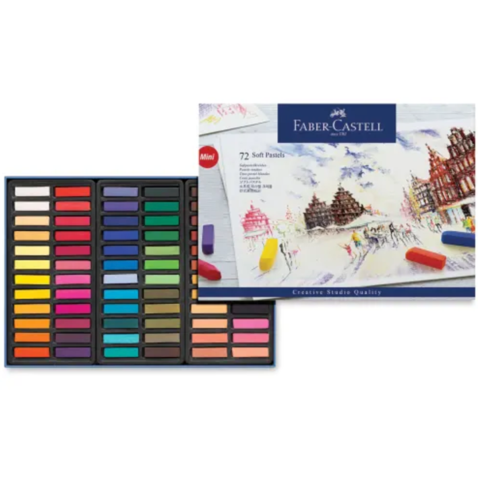 Faber-Castell Creative Studio 1/2 Stick Soft Pastels - Set of 72 by Faber-Castell - K. A. Artist Shop