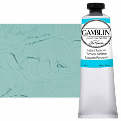 Gamblin Artist's Oil Colors - Radiant Colors - 37 ml - Radiant Turquoise by Gamblin - K. A. Artist Shop