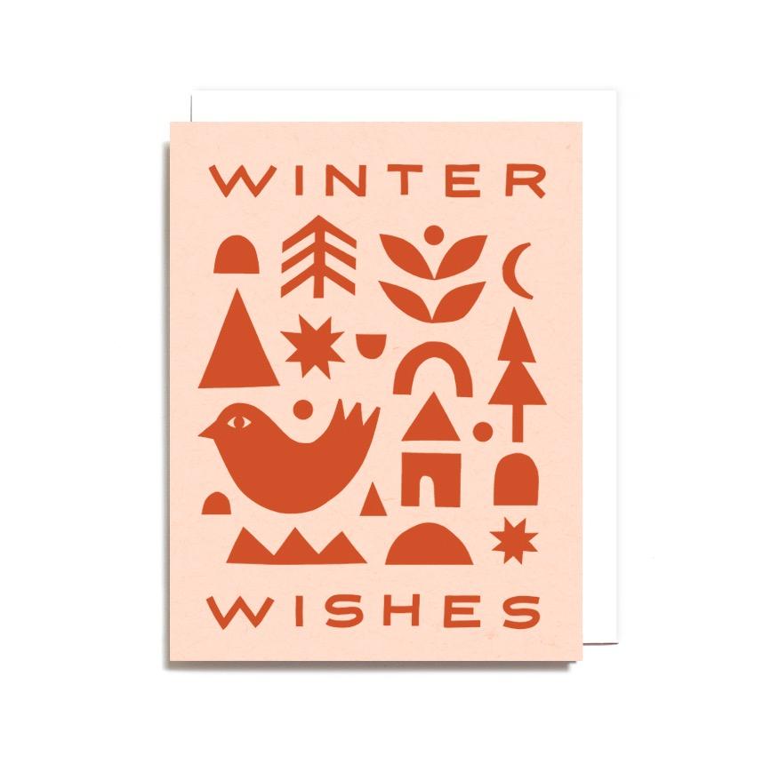 "Winter Wishes Collage" Card by Worthwhile Paper - by Worthwhile Paper - K. A. Artist Shop