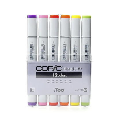 Copic - Sketch Marker Set - 12 Colours - Cool Gray Set