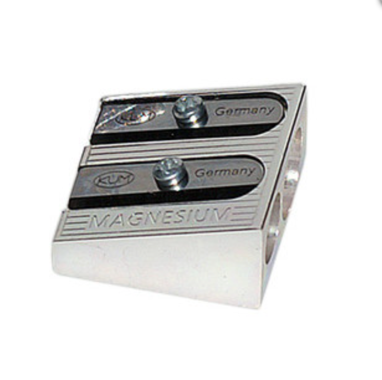 KUM No. 410 Magnesium-Alloy Metal Wedge Sharpener - Double-Hole - by KUM - K. A. Artist Shop