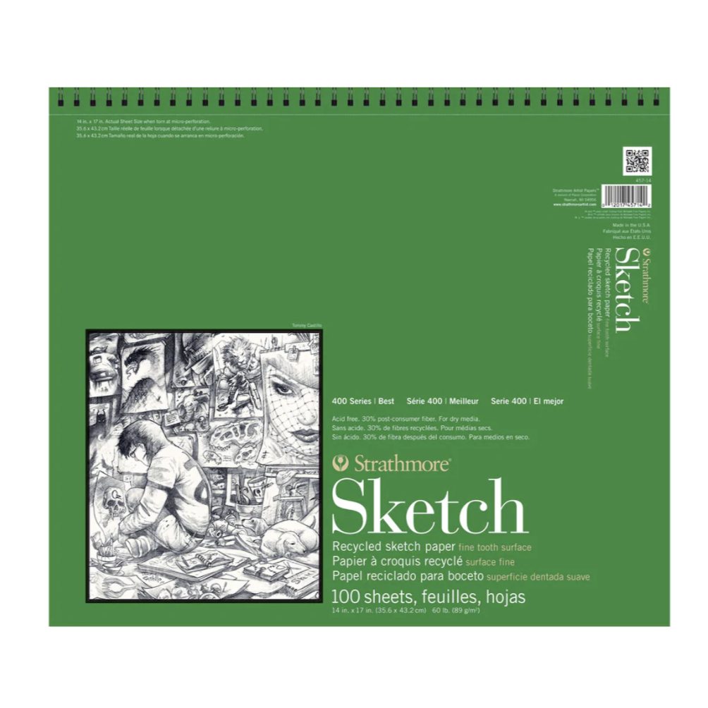 Strathmore Sketch Paper Pads 400 Series Recycled - 14 x 17 inch - by Strathmore - K. A. Artist Shop