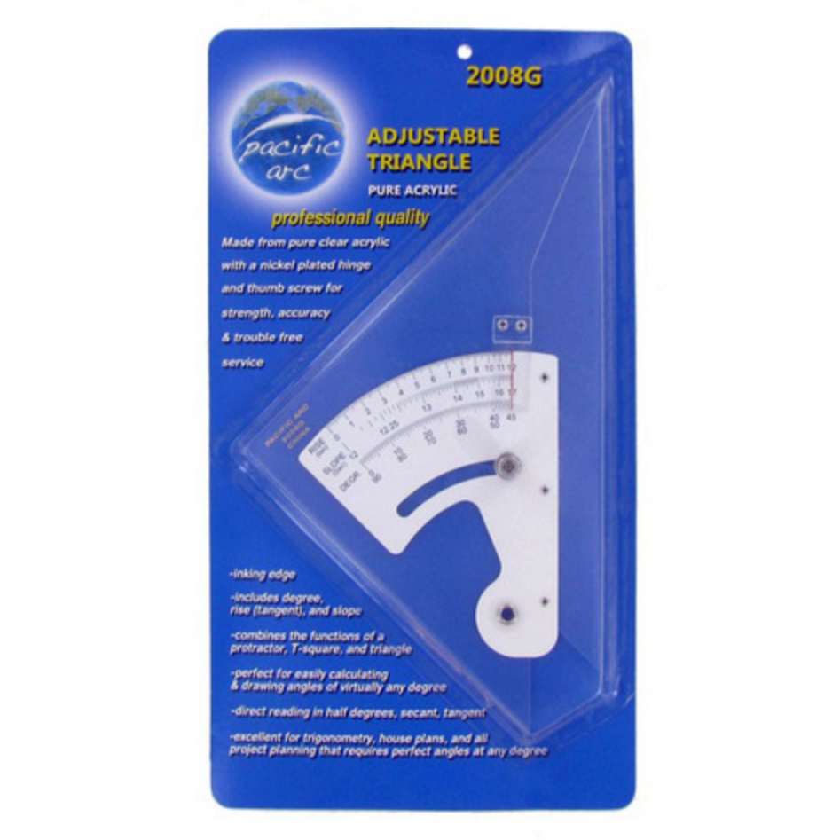 Pacific Arc Adjustable Triangle - 8 inches - by Pacific Arc - K. A. Artist Shop