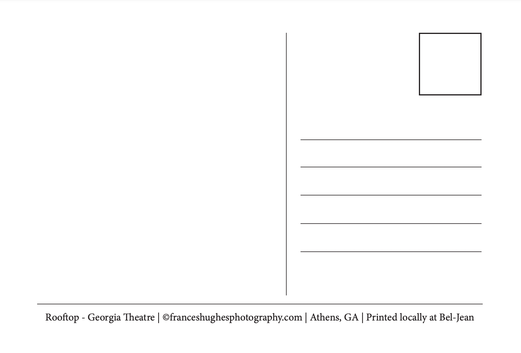 Athens, GA Postcards by Frances Hughes - Rooftop Bar Stool - by Frances Hughes - K. A. Artist Shop
